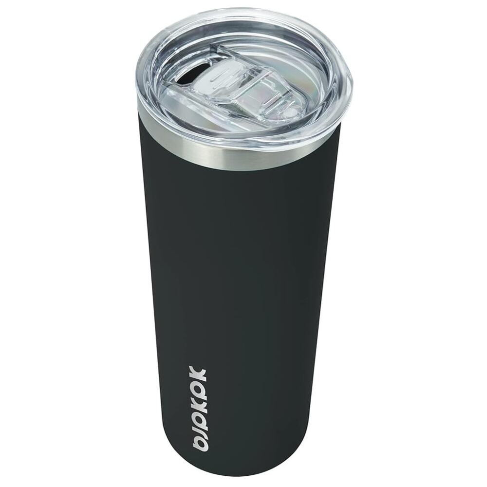 20 oz Skinny Stainless Steel Insulated Coffee Travel Tumblers With Lid- Black